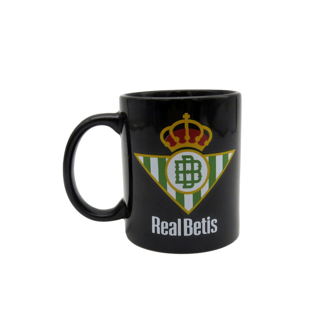 Taza cerámica Betis negra