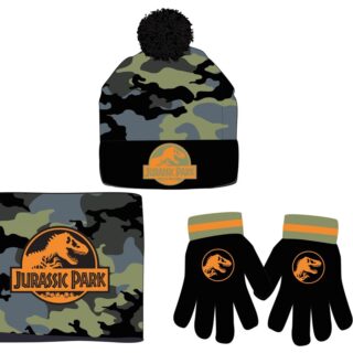Set gorro, braga y guantes Jurasic World