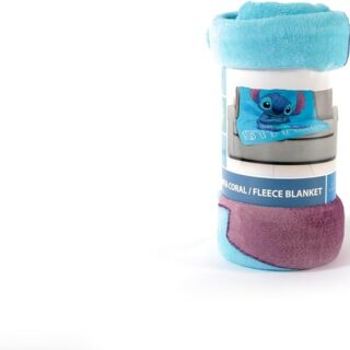 Manta coralina Stitch azul
