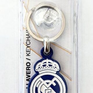 Llavero metal Real Madrid white & blue