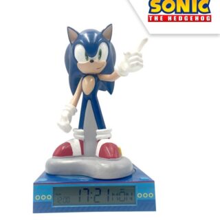 Lámpara 3D con despertador y fecha Sonic
