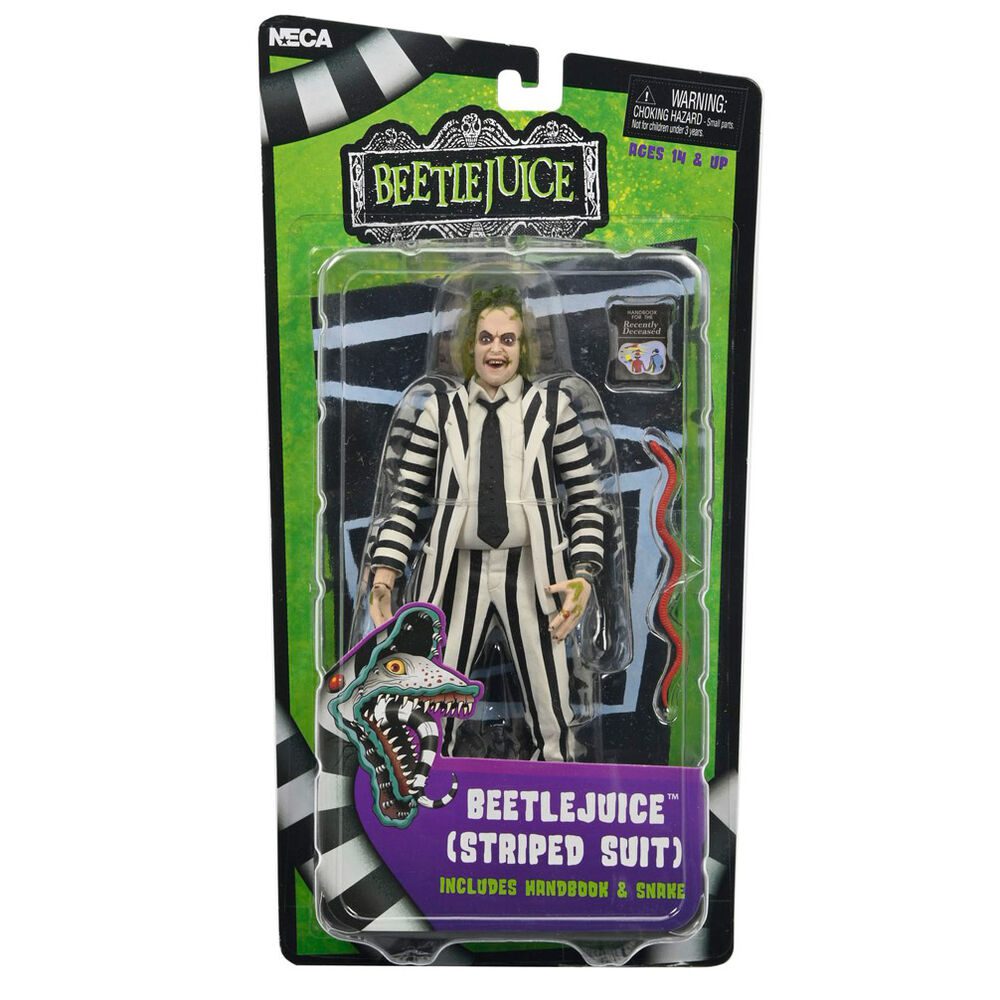 Figura Beetlejuice 1988 Black and White Striped - Imagen 3
