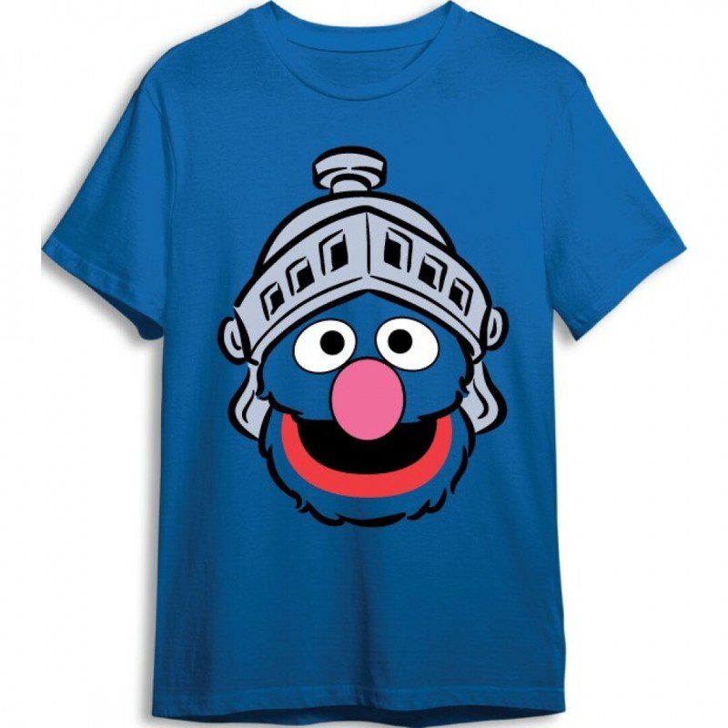 Camiseta adul coco barrio sesamo azul
