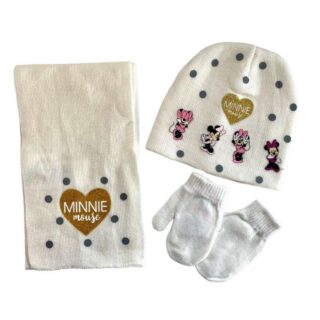 Set Minnie braga-gorro-guantes