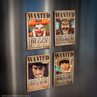 Set 4 imanes One Piece carteles se busca