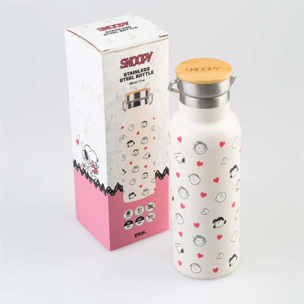 Botella metálica Snoopy Love Season con asa - Imagen 2