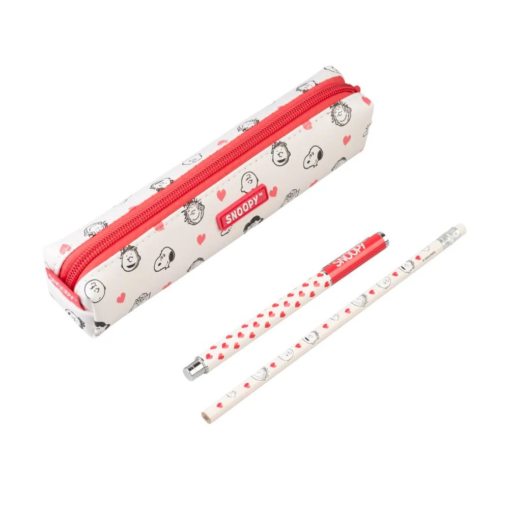 Set estuche Snoopy Love Seas con bolígrafo y lápiz