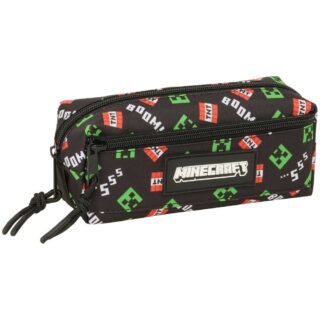 Estuche triple Minecraft c/goma elast. 22cm