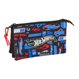 Estuche triple Hot Wheels