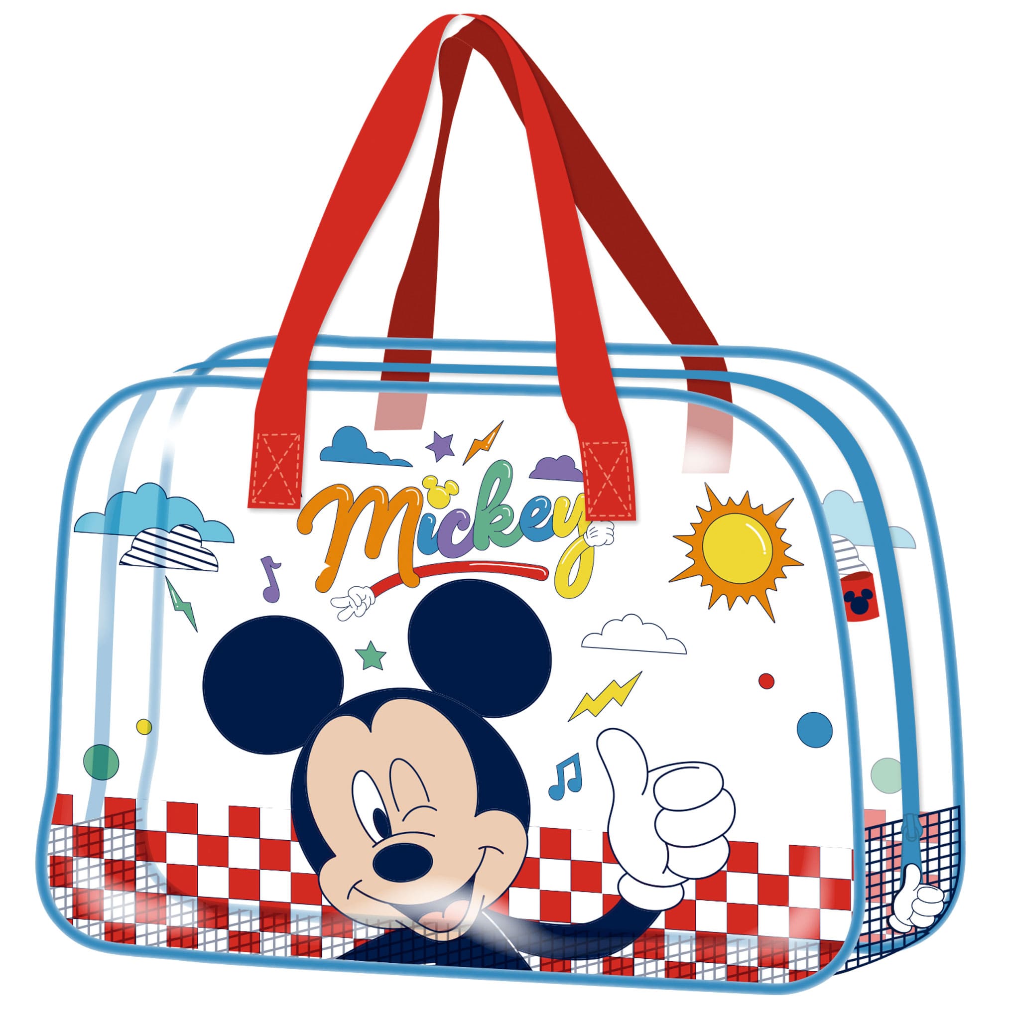 Bolsa playa Mickey transparente