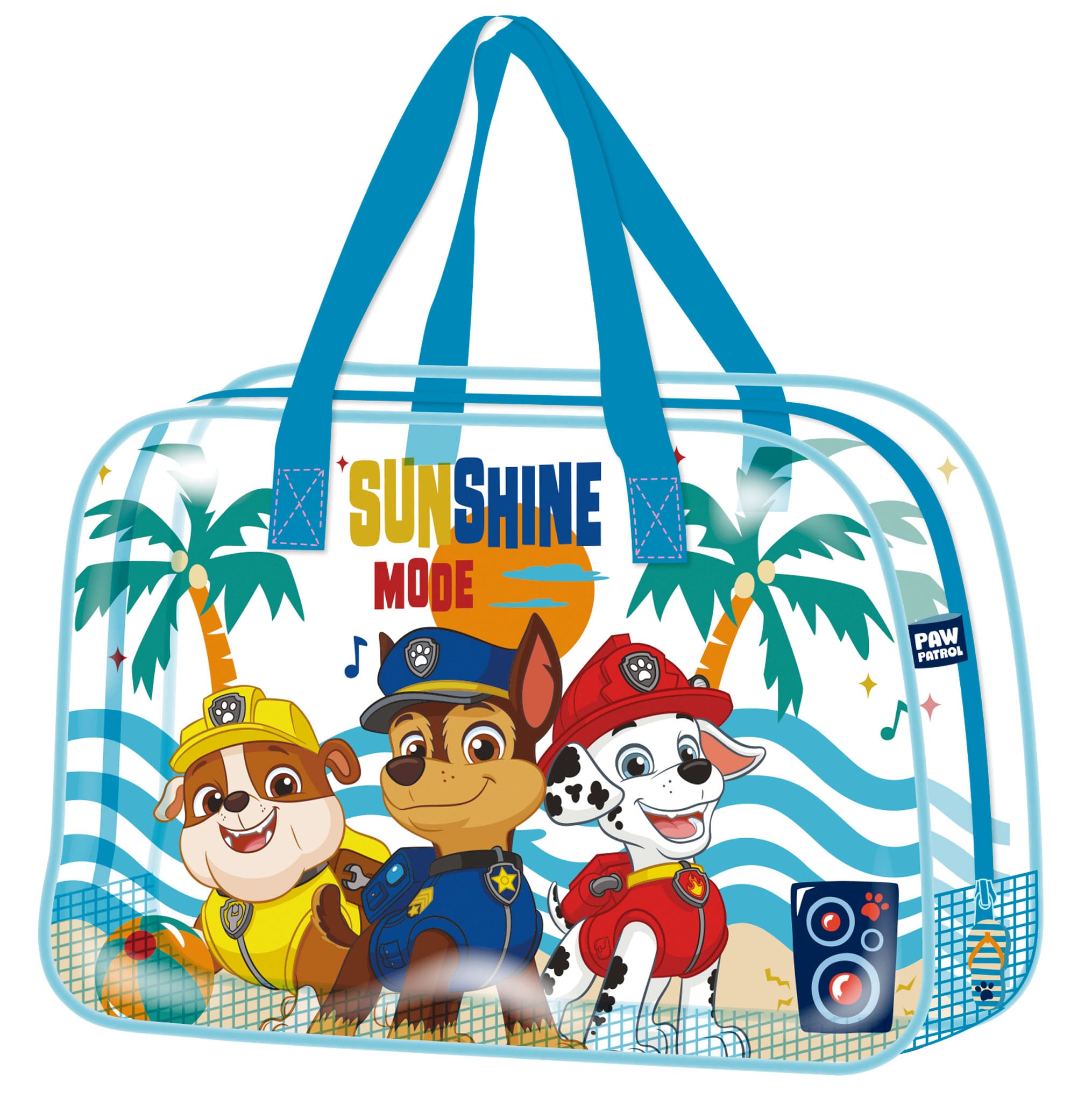 Bolsa playa Patrulla Canina transparente