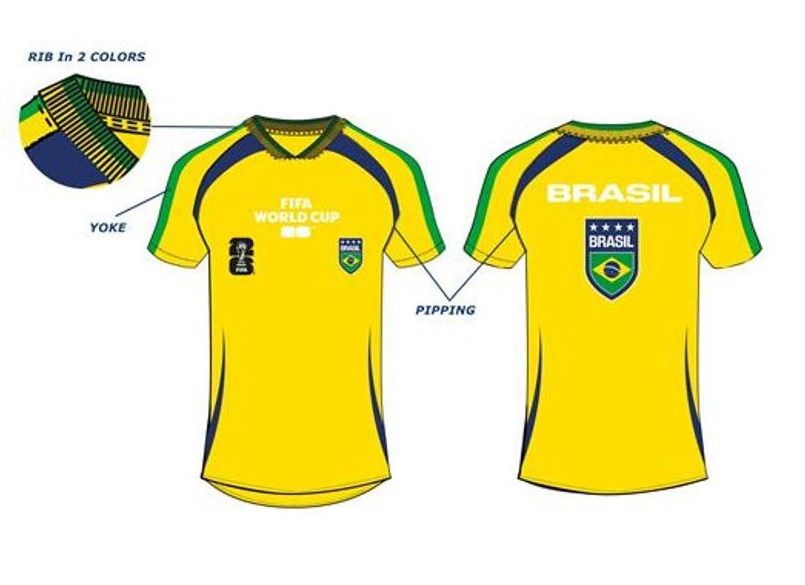 Camiseta adulto Brazil Fifa World Cup 26