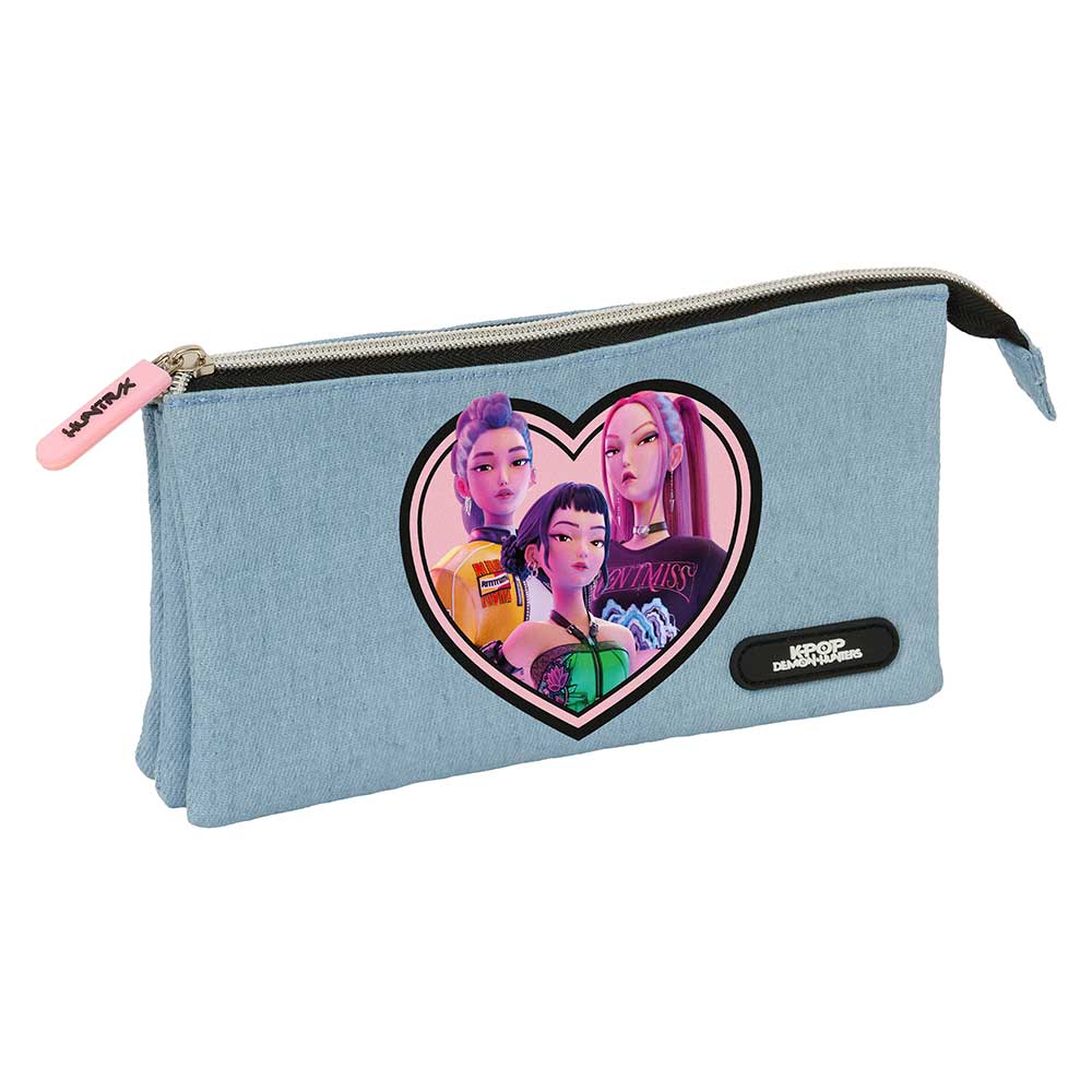 Estuche triple k-pop azul Demon Hunters