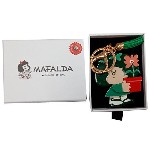 Llavero flor Mafalda metacrilato