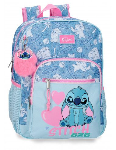 Mochila Stitch 38cm Hearts