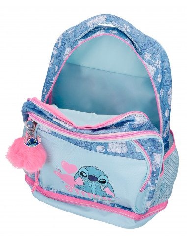 Mochila ruedas Stitch 45cm Hearts compact - Imagen 4