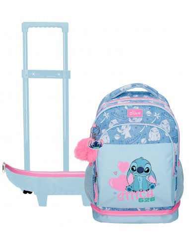 Mochila ruedas Stitch 45cm Hearts compact - Imagen 5