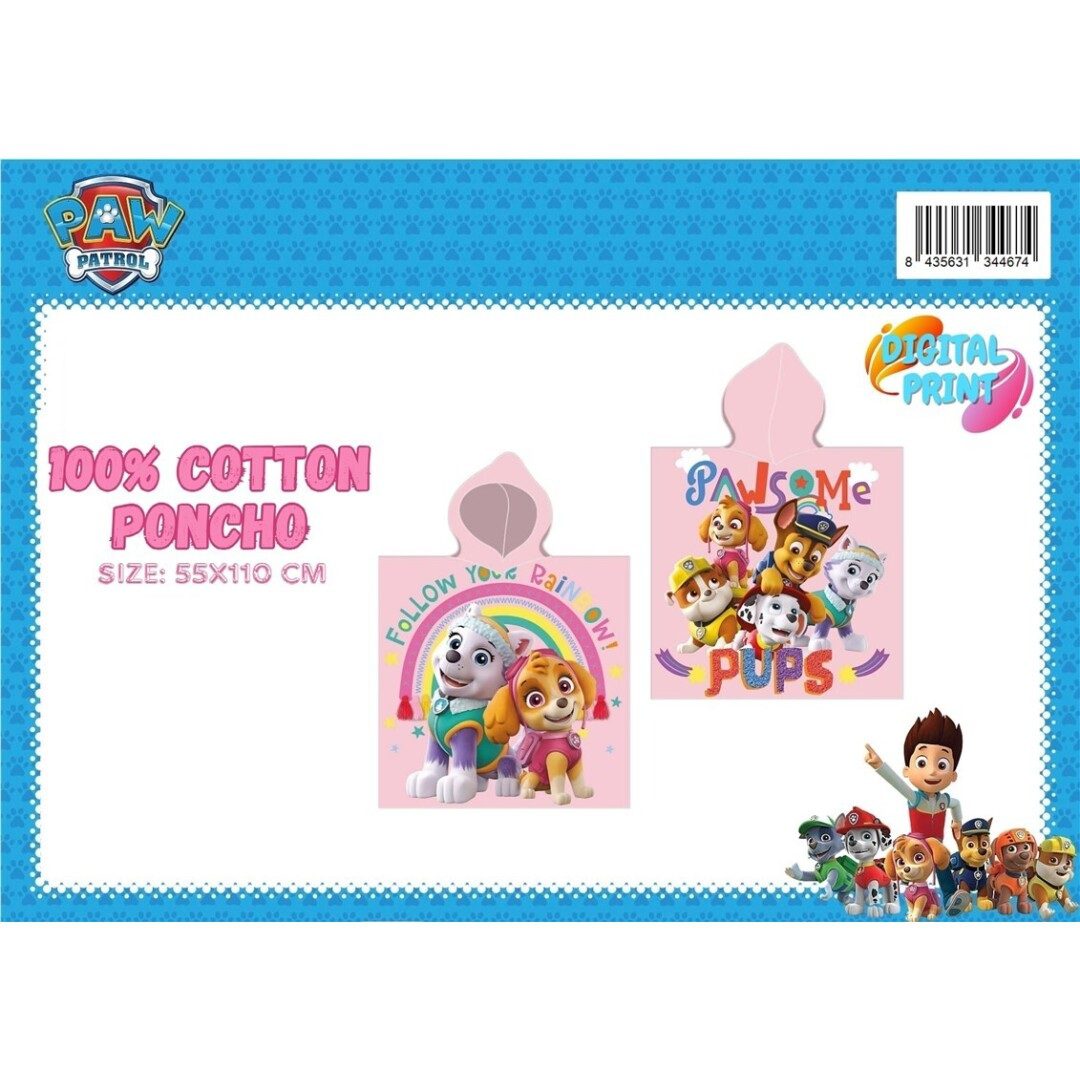 Poncho algodón Patrulla Canina Girl