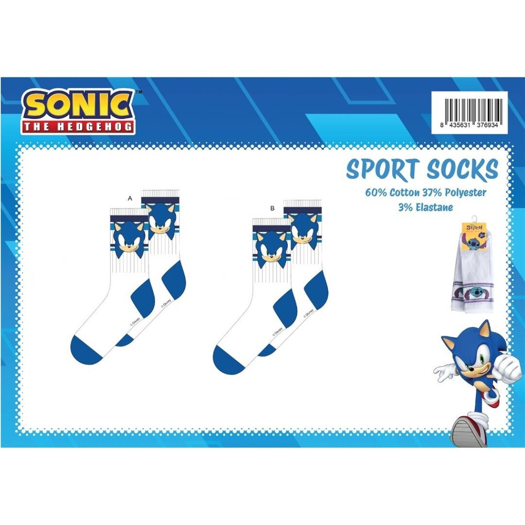 Pack 2uds calcetines Sonic infantil