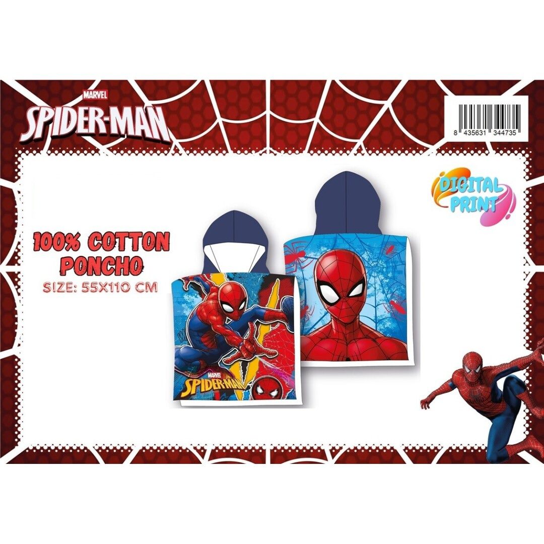 Poncho algodón Spiderman Marvel