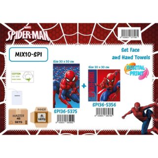Set toallas Spiderman mano-cara