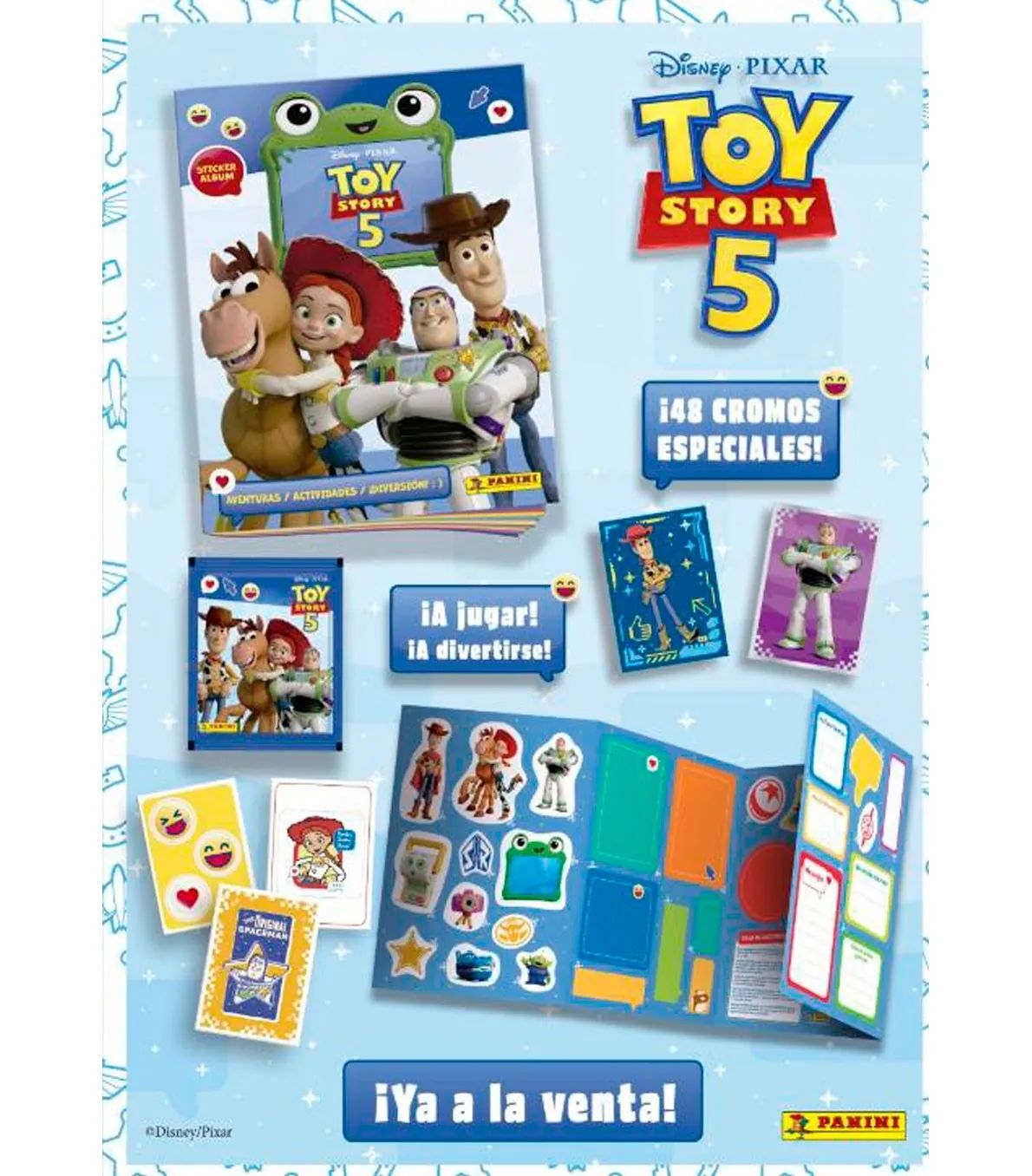 Album Toy Story 5 incluye 4 sobres Panini