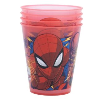 Set 4 vasos Spiderman
