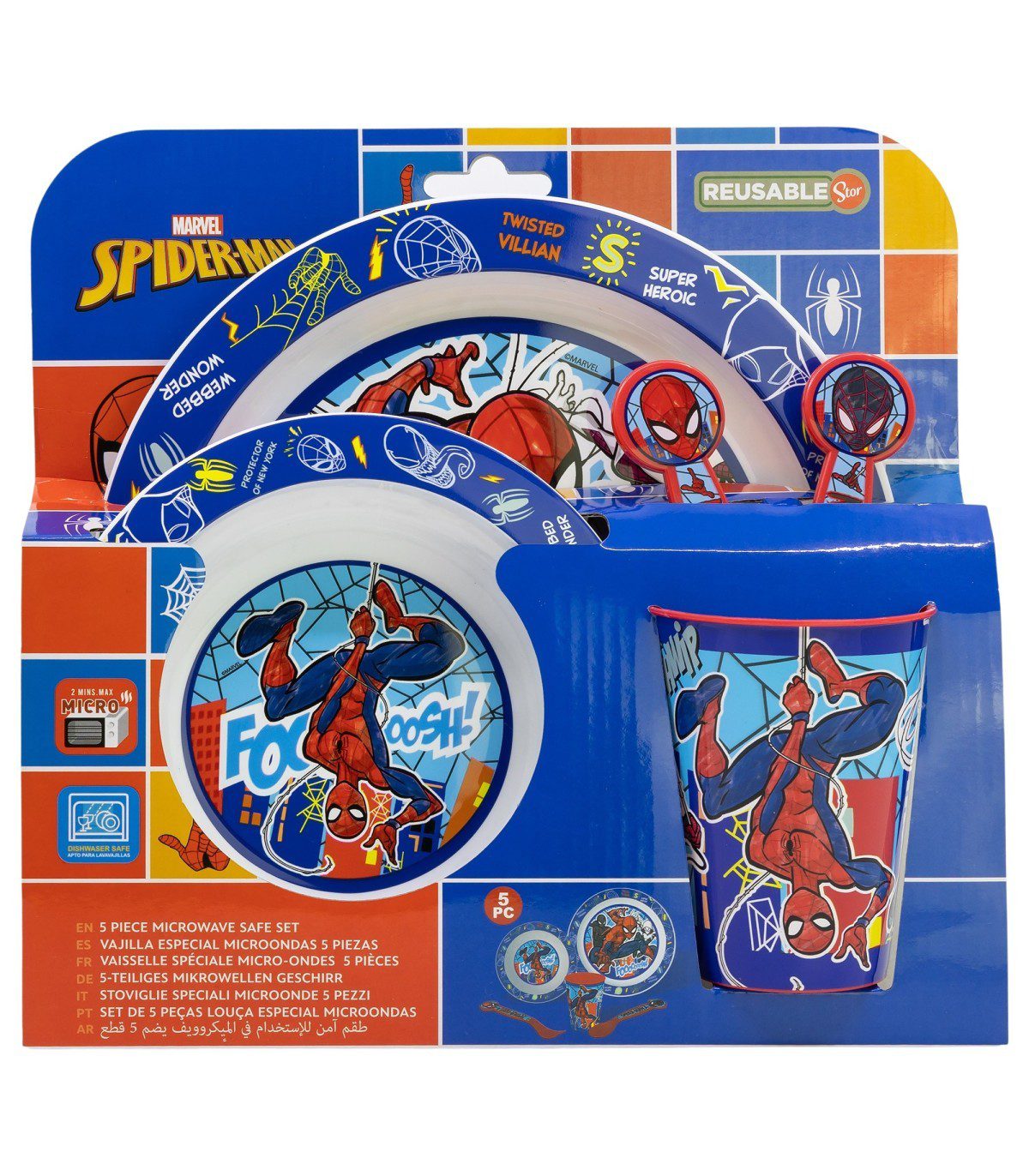 Set de vajilla Spiderman micro 5 piezas