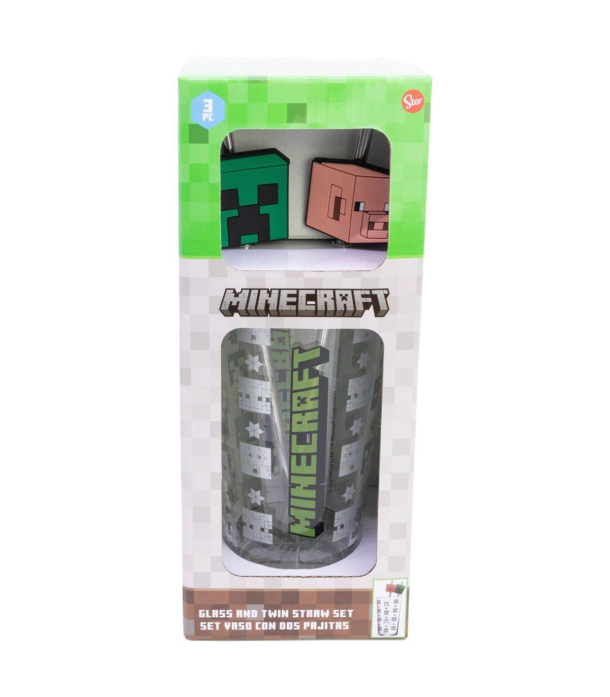 Vaso Minecraft con dos pajitas 480ml Oconicmo - Imagen 2