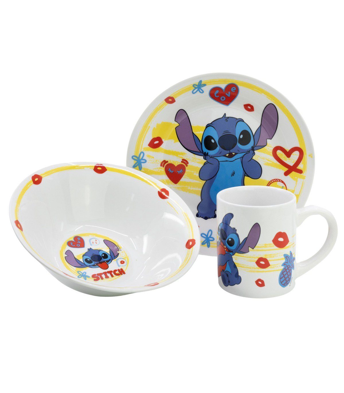 Set cerámica Stitch plato, cuenco y taza - Imagen 2