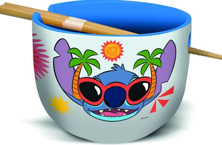 Cuenco Ramen Stitch con palillos