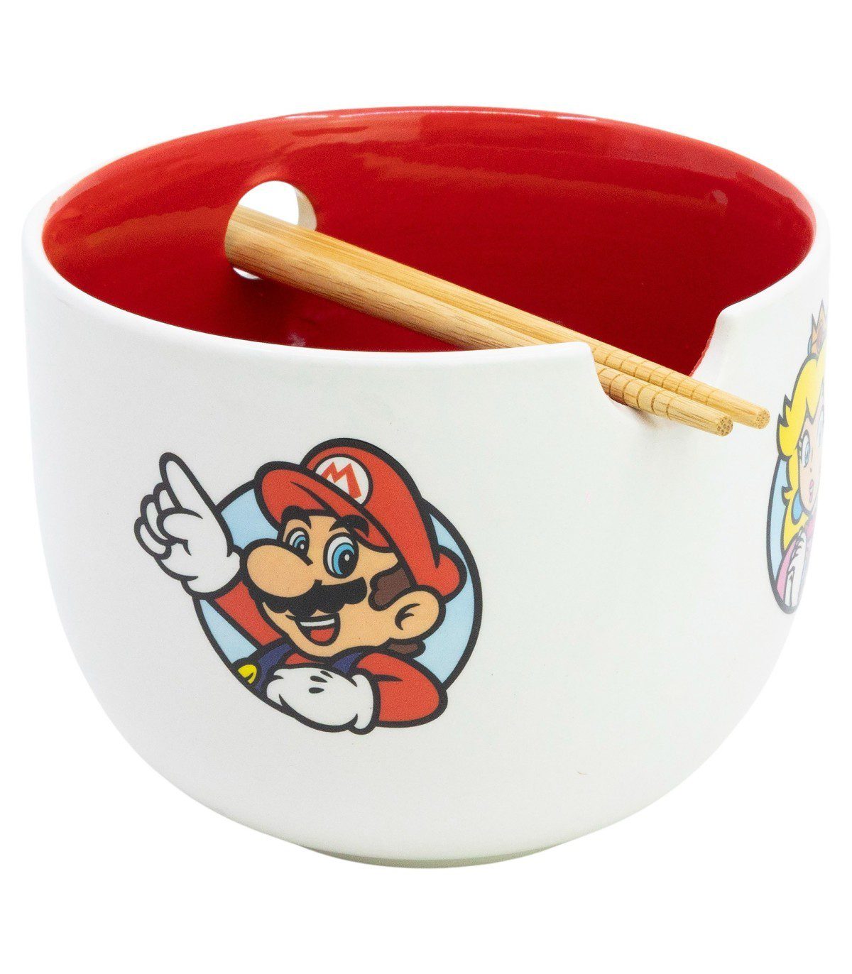 Cuenco ramen Super Mario con palillos