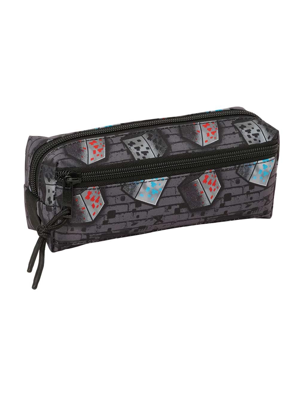 Estuche triple Minecraft c/goma elast. 22cm - Imagen 2
