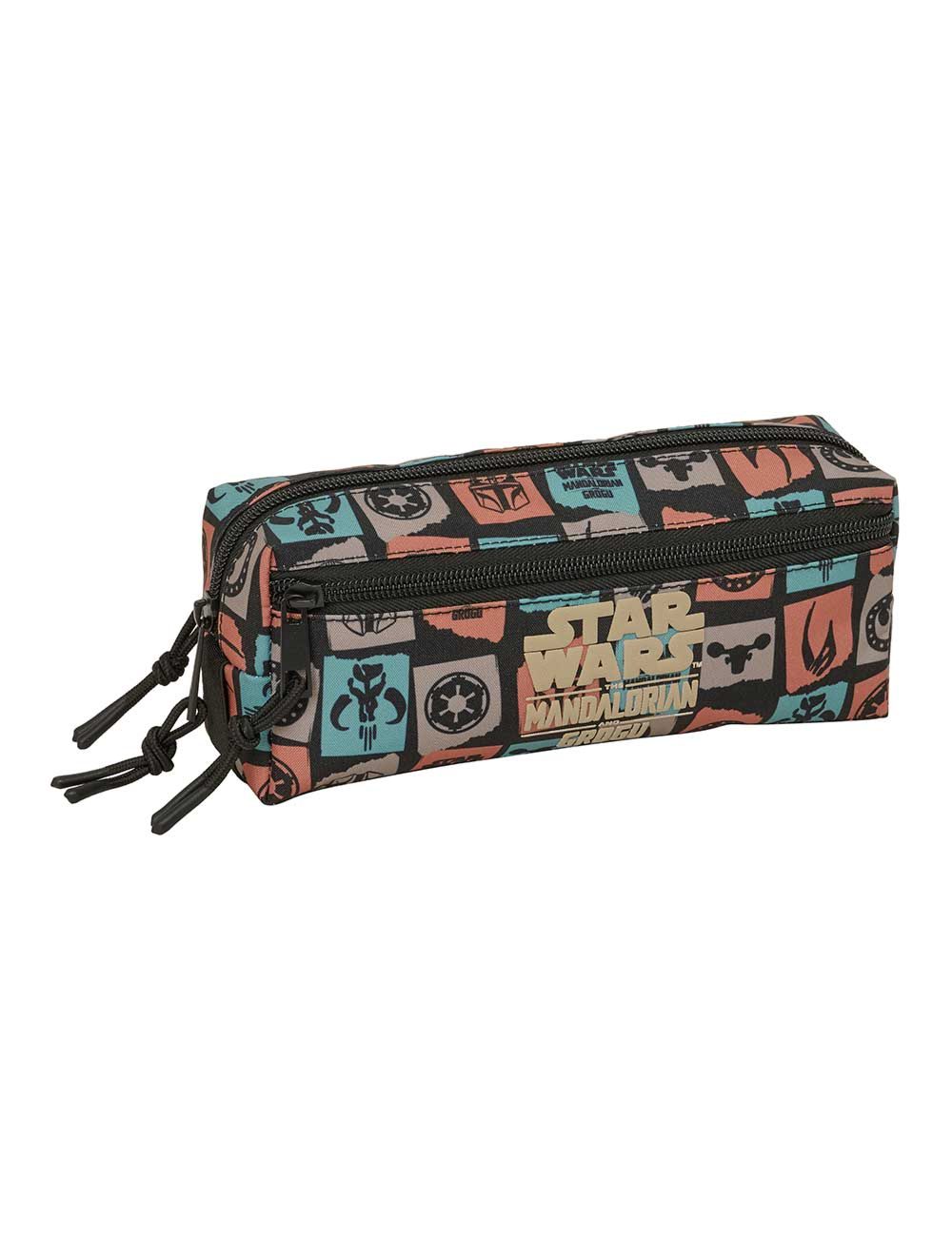Estuche triple Mandalorian c/goma elast. 22cm