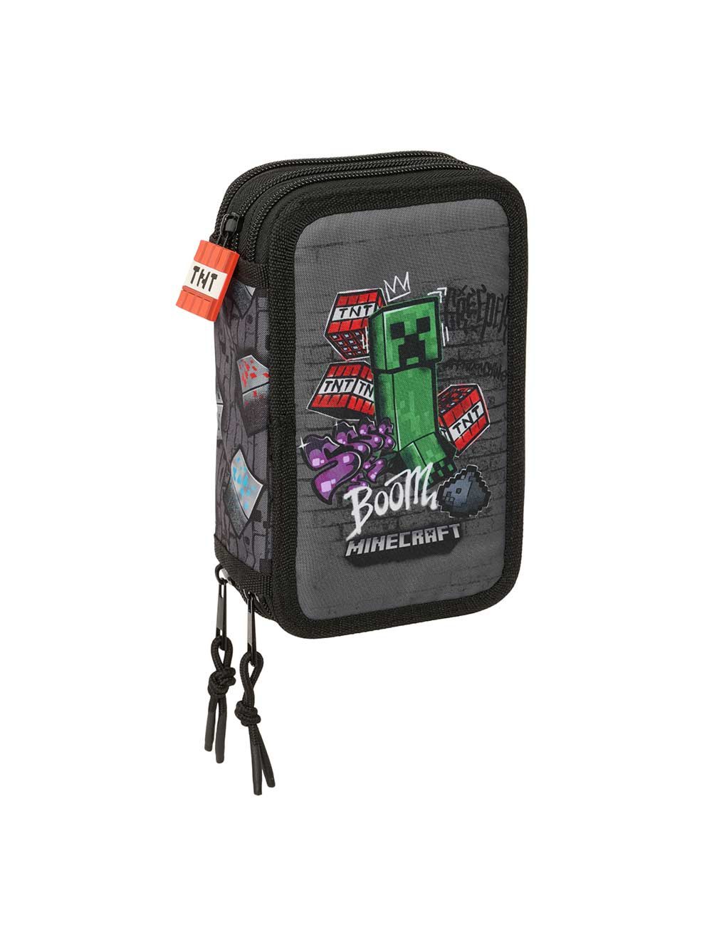 Plumier triple 37 pcs Minecraft Graffiti