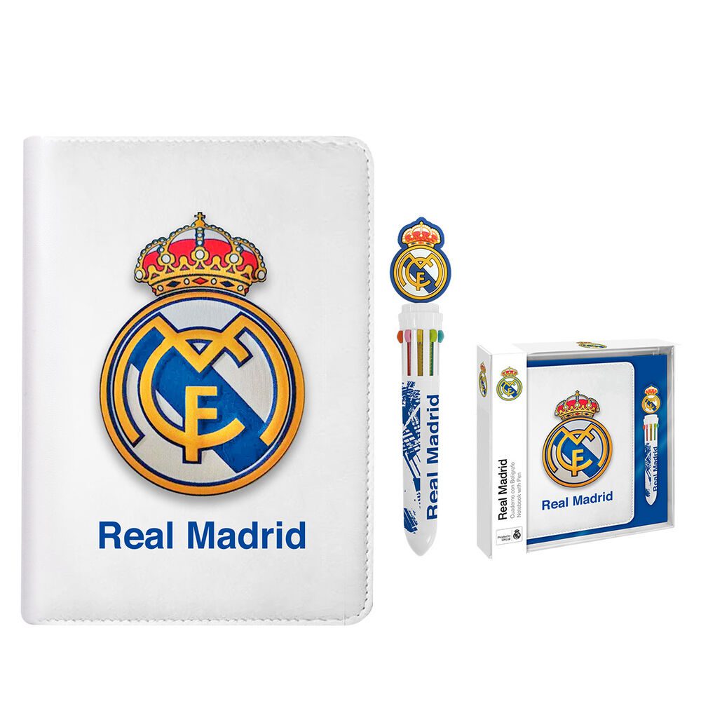 Libreta Real Madrid con bolígrafo eva