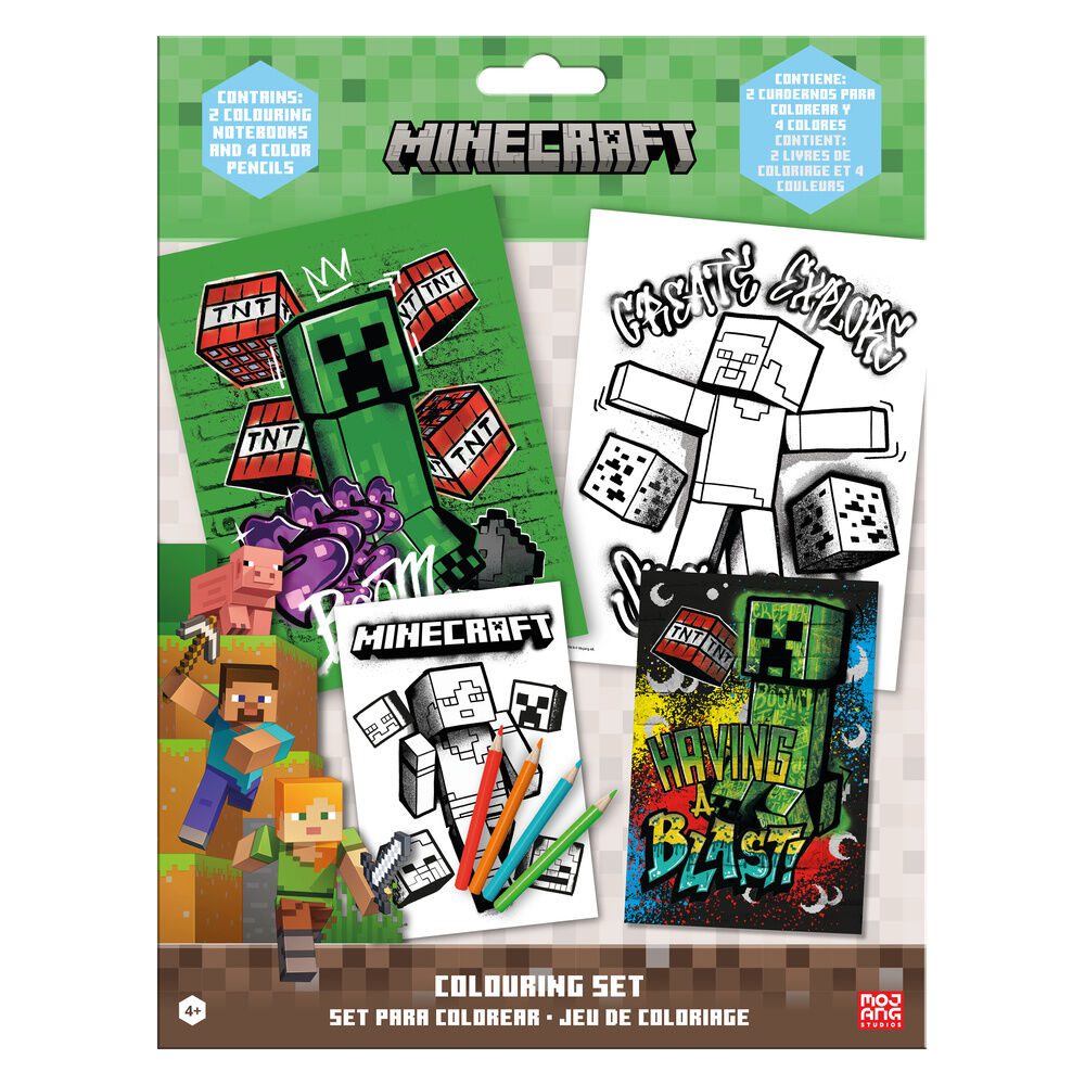 Set de colorear Minecraft con libreta