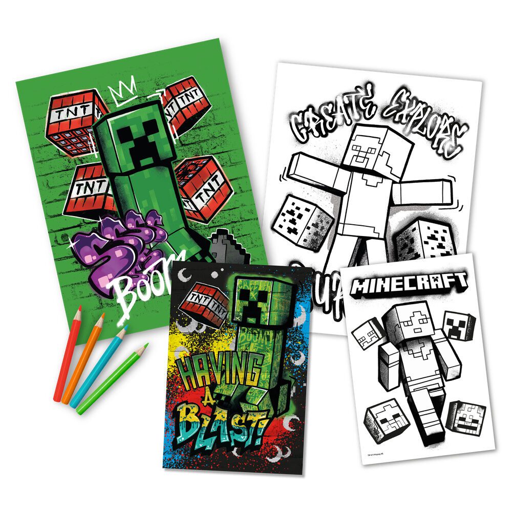 Set de colorear Minecraft con libreta - Imagen 2