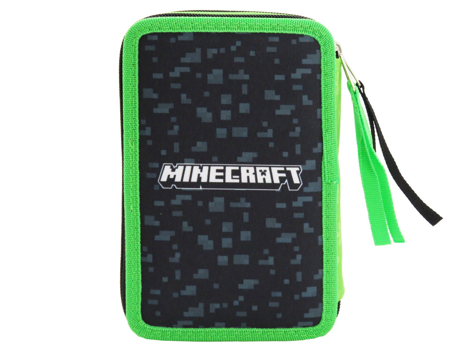 Plumier Minecraft 3 cremalleras con material escolar - Imagen 2
