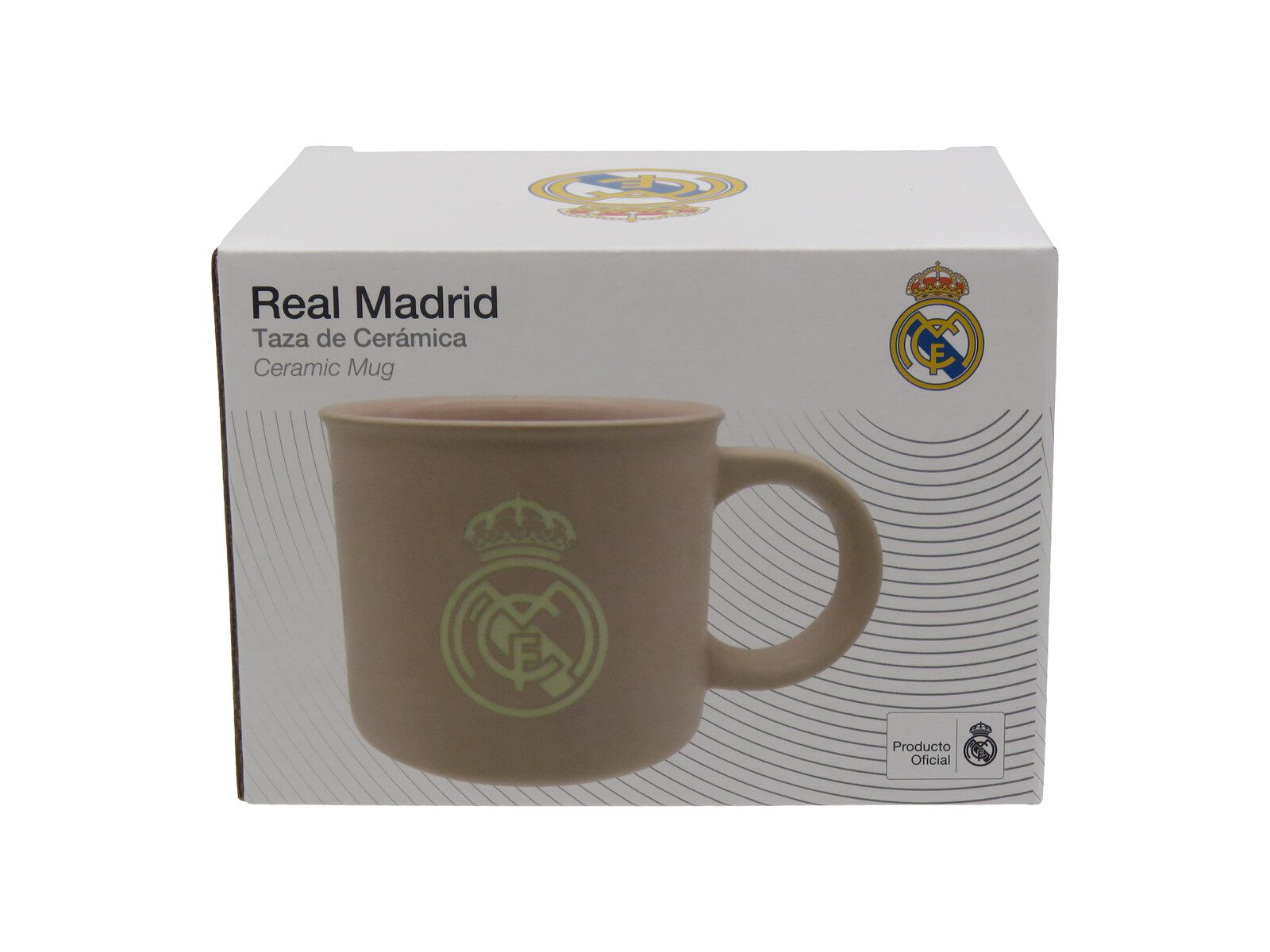 Taza jumbo Real Madrid rosa grabada