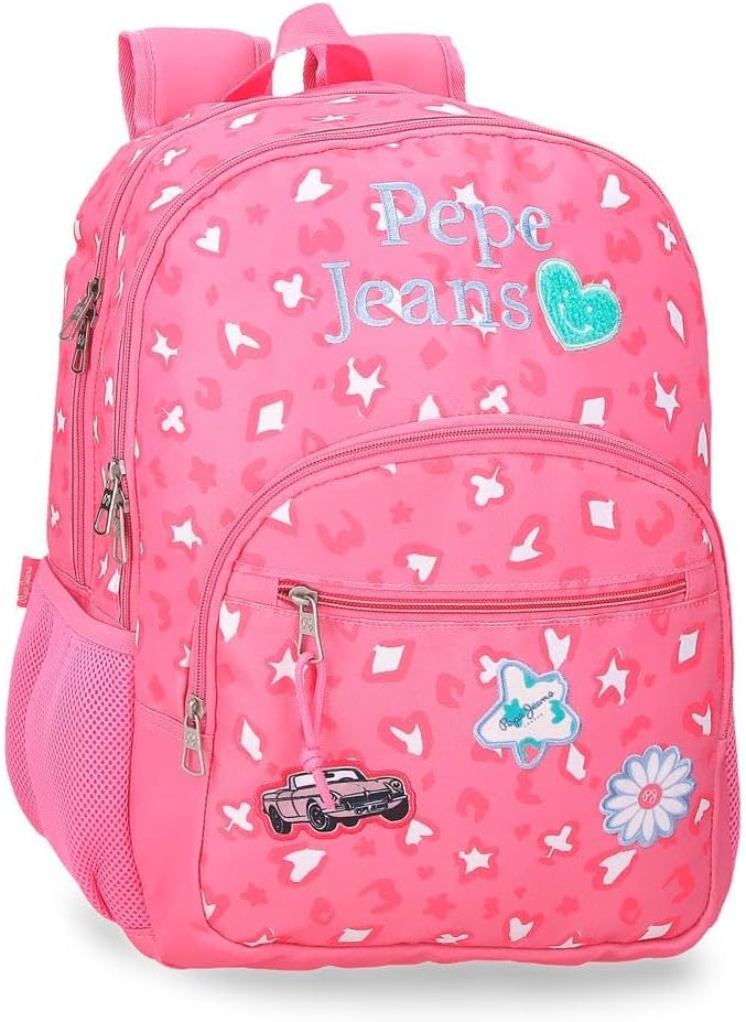 Mochila Evelyn 44cm rosa Pepe Jeans