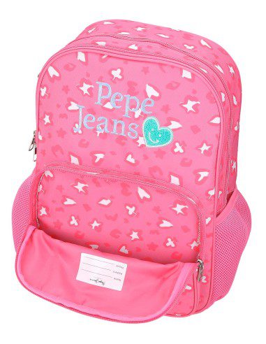 Mochila Evelyn 40cm rosa 2C. Pepe Jeans - Imagen 5